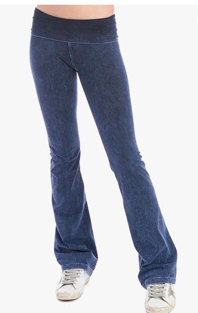Hard Tail yoga pants (navy mineral wash) style 330mw8 size medium NWT